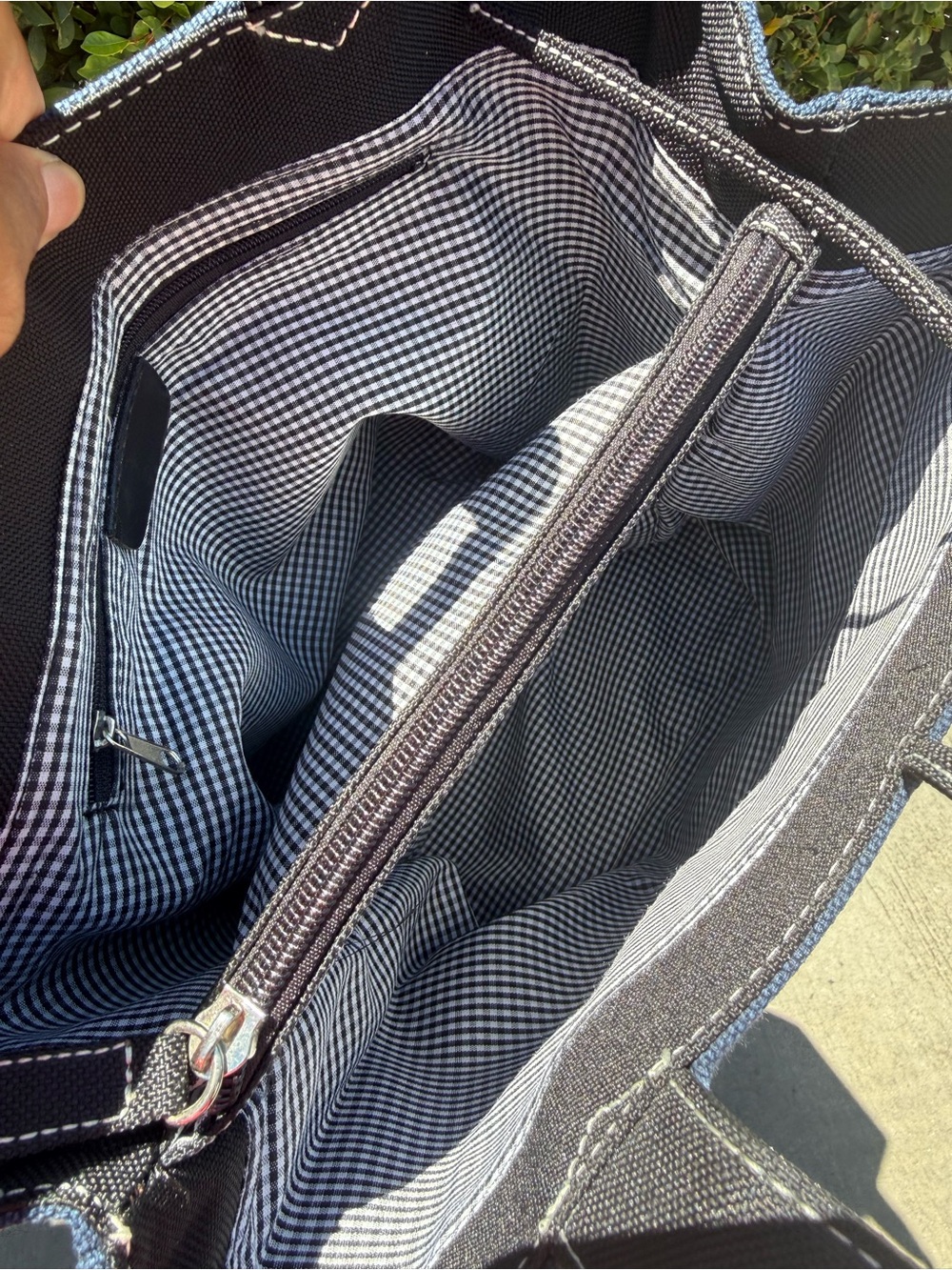 kate spade Navy Multicolor Striped Canvas Tote - Picture 4 of 4
